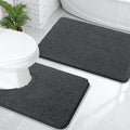 OLANLY Bathroom Rugs Sets 2 Piece, Soft Absorbent Chenille Bath Mats and by OLANLY