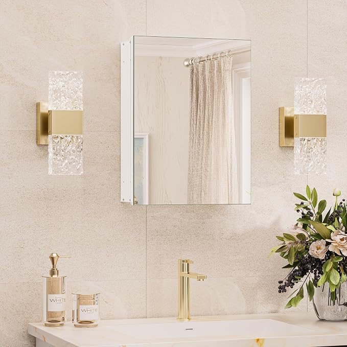 TokeShimi 14x18 Bathroom Medicine Cabinet, Tempered Mirror by RefinedBathroomAccessories