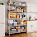 REIBII 5 Tier Metal Shelving Storage Shelves, Wire Shelves Pantry Shelves by REIBII