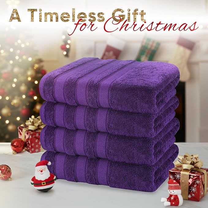 American Soft Linen Salem 100% Cotton Turkish 4 Piece Bath Towels - Image 2