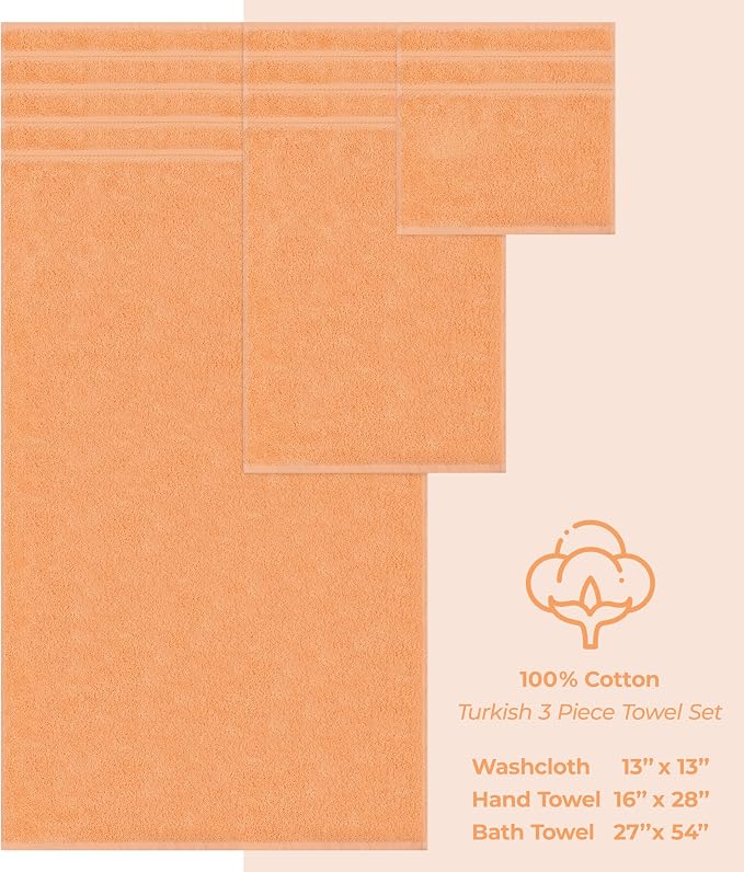 American Soft Linen Premium 3 Piece Towel Set, 1 Bath Towel 1 Hand Towel 1 - Image 5