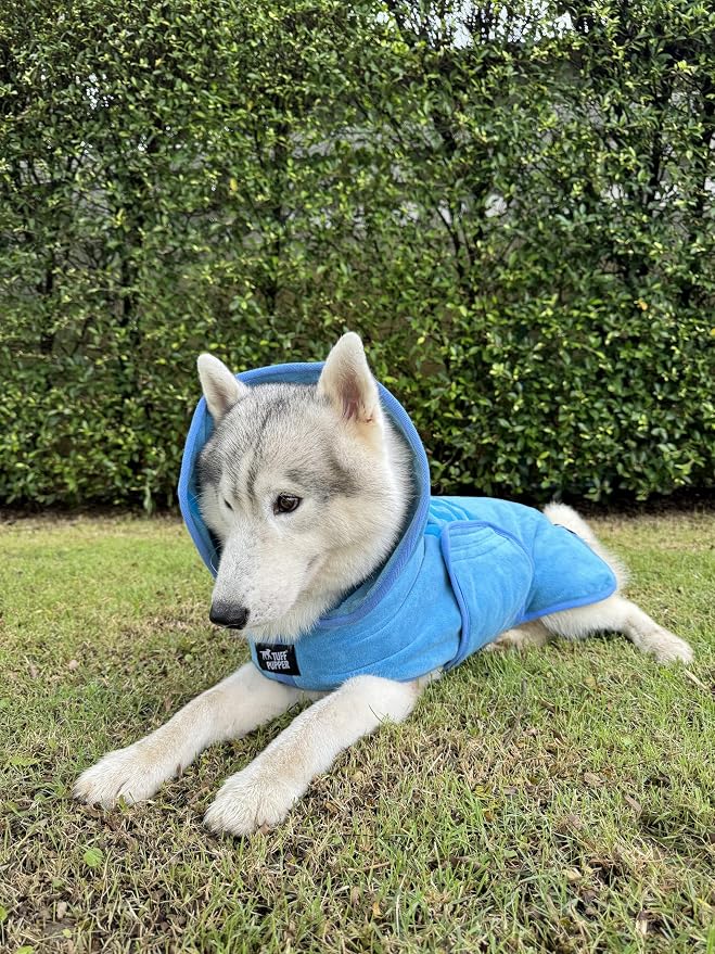 Tuff Pupper Fast Drying Dog Bath Robe | 800 GSM Plush Dog Towel - Image 8