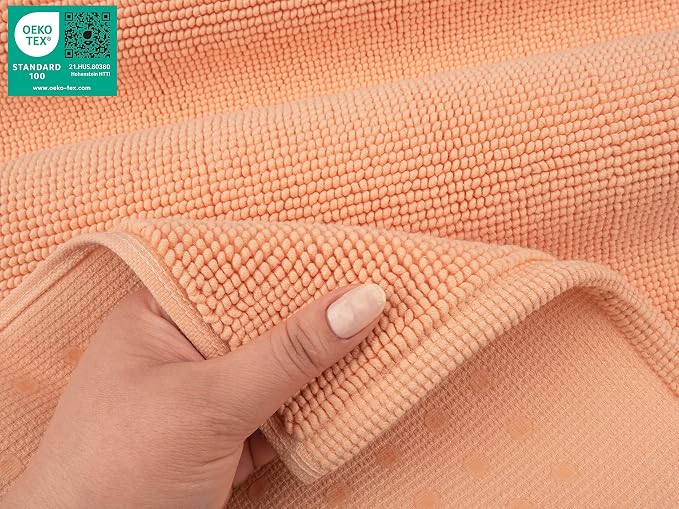 American Soft Linen Bath Rug, 17 in 24 in 100% Cotton Bath Mats Rugs - Image 6