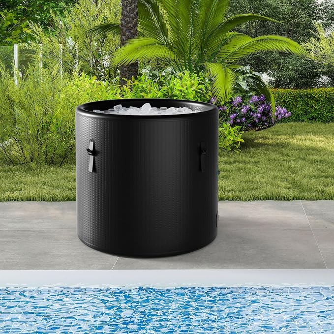 Goplus 79 Gal Ice Bath Tub for Athletes, Inflatable Cold Plunge Tub w/Multiple - Image 9