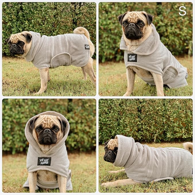 Tuff Pupper Fast Drying Dog Bath Robe | 800 GSM Plush Dog Towel - Image 3