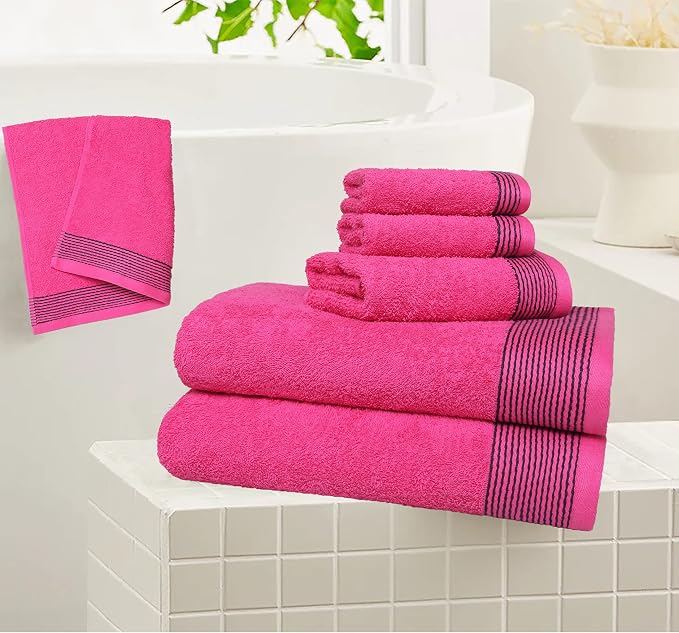Belizzi Home 100% Cotton Ultra Soft 6 Pack Towel Set, Contains 2 Bath Towels - Image 4