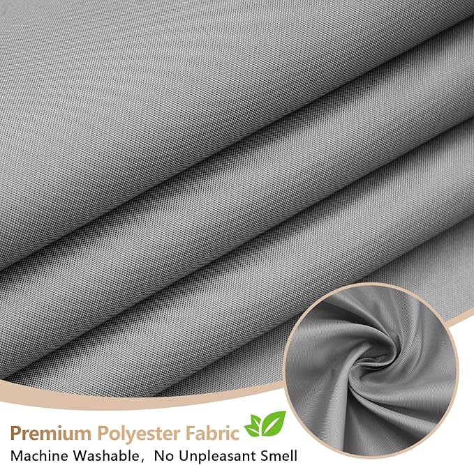 72 x 84 inch Extra Long Waterproof Fabric Shower Curtain Liner, Light Grey - Image 2
