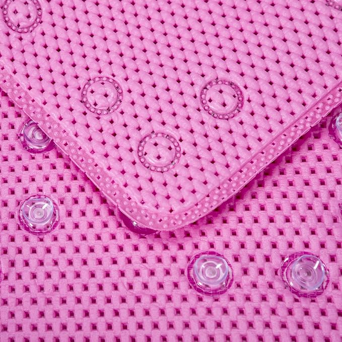 Bathtub Mat Non Slip 36” X 17” Pink Shower Mat Soft Foam Bath Mats - Image 2