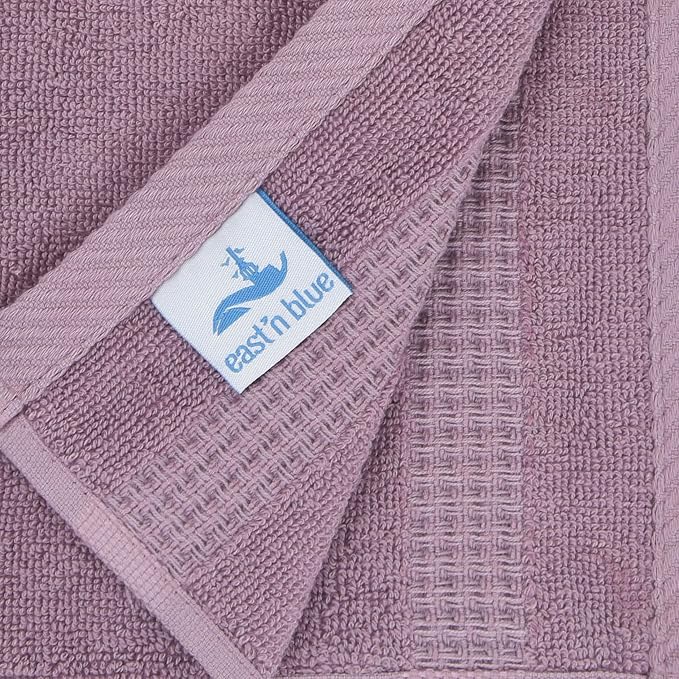EastNBlue Lara 100% Turkish Cotton Washcloths 4 Pack, Extra Soft & Absorbent - Image 4