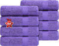 Ample Decor Hand Towel 18 X 28 Inch Pack of 8 600 GSM 100% Cotton, Soft by AmpleDecor