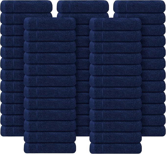 Tens Towels Pack of 60 Washcloths, 12 x 12 Inches, Lighter Weight, Quick to Dry - Image 9