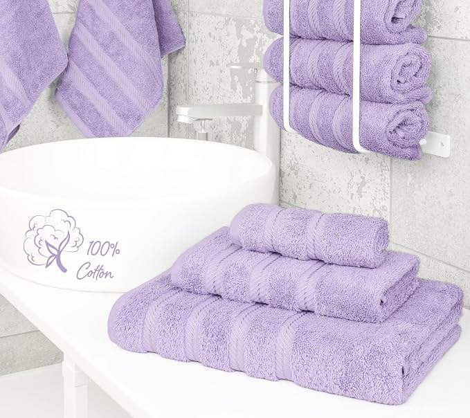 American Soft Linen Premium 3 Piece Towel Set, 1 Bath Towel 1 Hand Towel 1 - Image 3