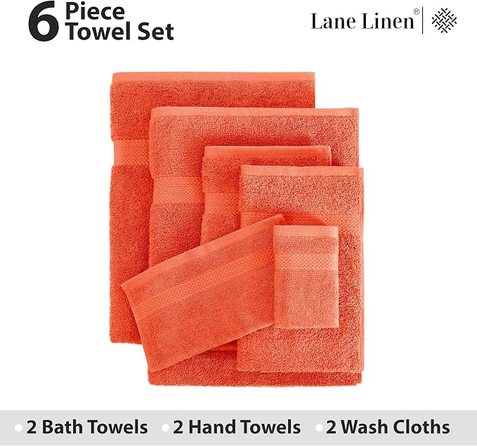 LANE LINEN 100% Cotton Luxury Bathroom Towel Set - Image 4