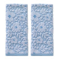 SKL Home Floral Jacquard Hand Towel Set, Sky Blue by SKLHomebySaturdayKnightLtd