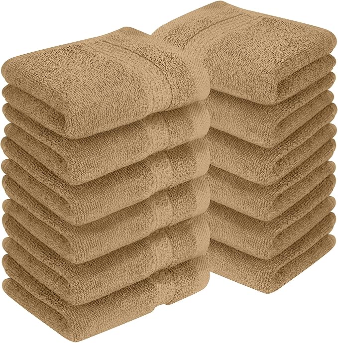 RIVERSIDE 12 Pack Premium 100% Cotton Face Washcloths, 550 GSM, 12 x 12 Inches - Image 8
