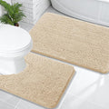OLANLY Bathroom Rugs Sets 2 Piece, Soft Absorbent Chenille Bath Mats and by OLANLY