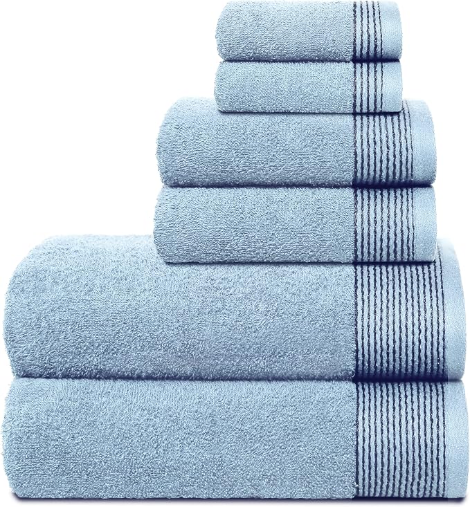 Belizzi Home 100% Cotton Ultra Soft 6 Pack Towel Set, Contains 2 Bath Towels by Unknown