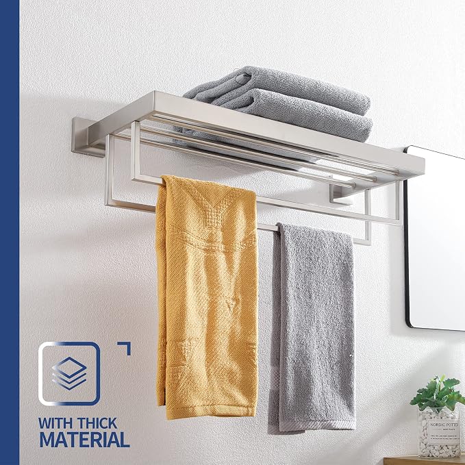 KOKOSIRI Towel Rack 20 Inches Bathroom Towel Shelves - Image 5