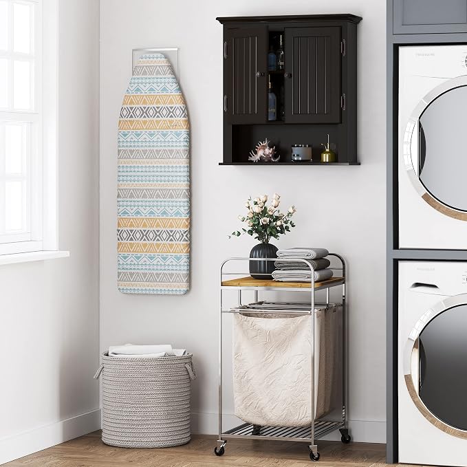 UTEX Bathroom Cabinet Wall Mounted, Wood Hanging Cabinet, Wall Cabinets - Image 7