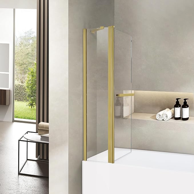 Bathroom Pivot Tub Glass Door 36" W*55" H, Folding Bathtub Shower Door Screen - Image 5