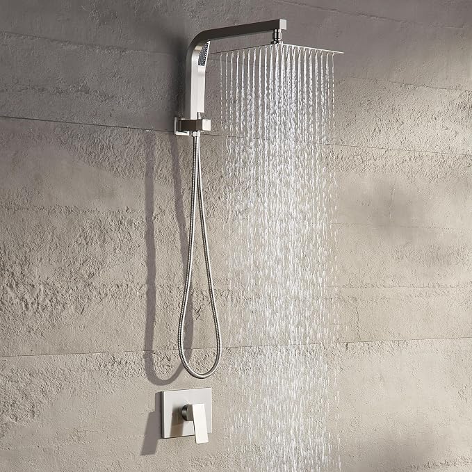 Shower Faucet Set with 10 Inch Shower Heads with Handheld Spray Combo, Rainfall - Image 2