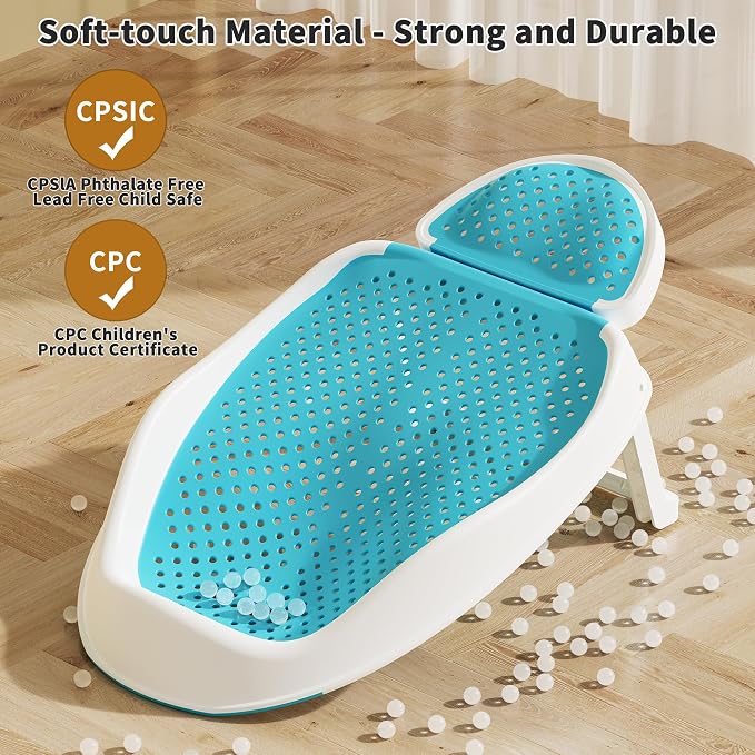 Baby Bathtub Support for Babies 0-6 Months, Foldable Portable Infant Bathtub - Image 5