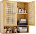 Bathroom Wall Cabinet, Bamboo Over-The-Toilet Storage Organizer by VOVALACraftingDreamHomes