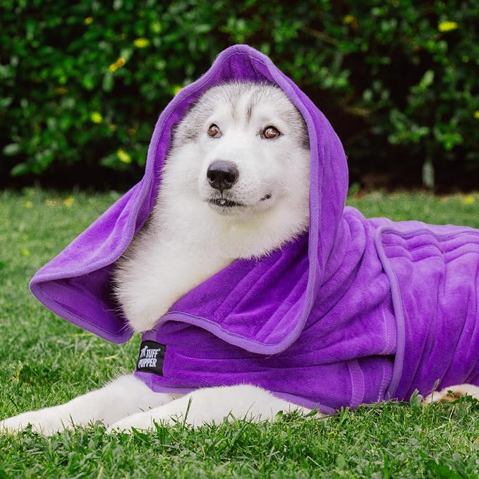 Tuff Pupper Fast Drying Dog Bath Robe | 800 GSM Plush Dog Towel - Image 8