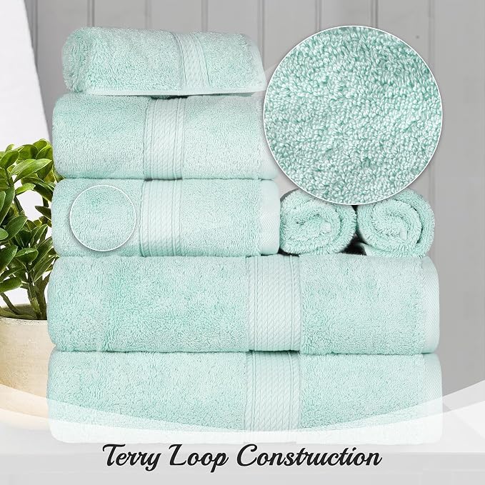 Superior Egyptian Cotton Pile Hand Towel Set of 4, Ultra Soft Luxury Towels - Image 3