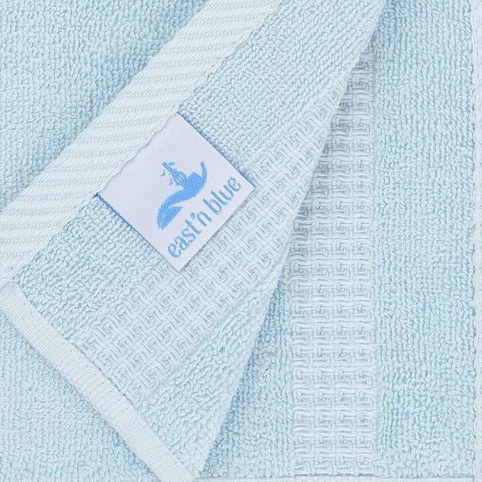 EastNBlue Lara 100% Turkish Cotton Washcloths 4 Pack, Extra Soft & Absorbent - Image 4