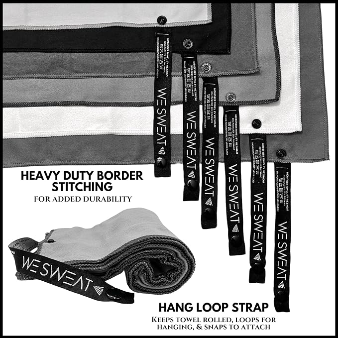 We Sweat’s Microfiber Gym Towels, Fast Drying Men & Women Workout Gear - Image 2