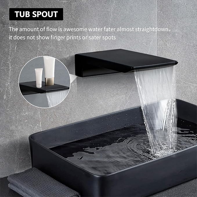 Shower Faucet Set Complete Matte Black Shower System - Image 3