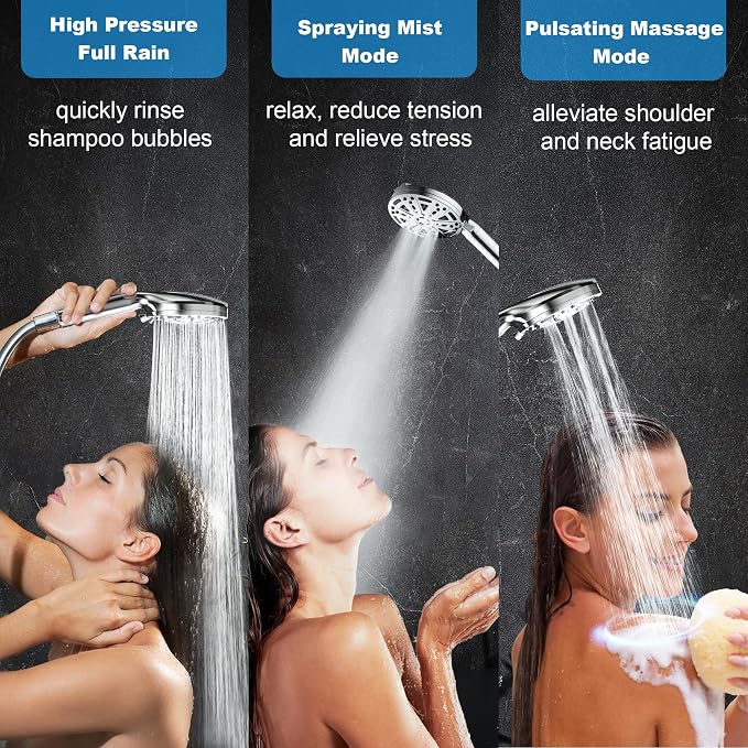 Filtered Shower Head with Handheld, FunnyAir Filtered Shower Head with 3-PCS - Image 7