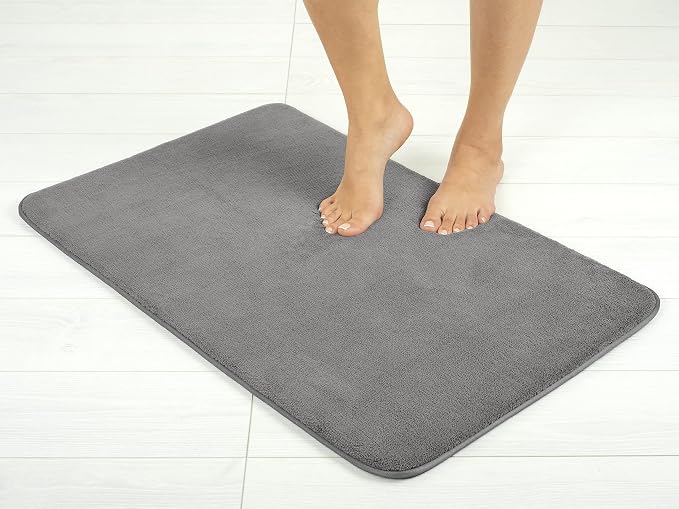 American Soft Linen 21x32 Fluffy Foamed Slip Reducer Bath Rug, Machine Washable by AmericanSoftLinen