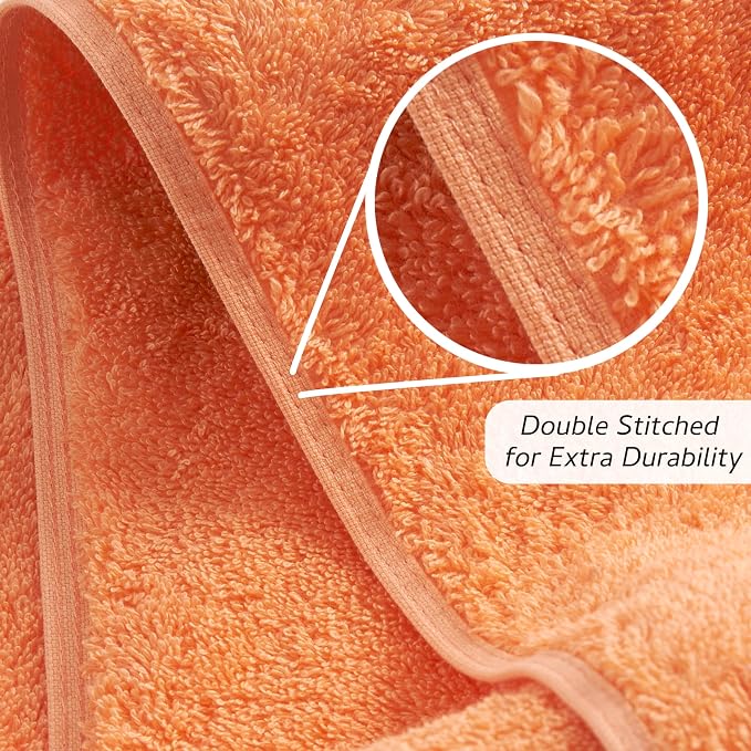 Premium 6 Piece Towel Set, 2 Bath Towel, 2 Hand Towels, 2 Washcloths, 100% - Image 4