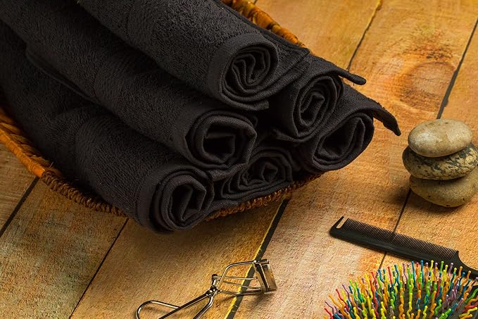 BIOLINEN Cotton Salon Towels Set 15"x25" Pack of 24 Ultra Soft 100% Cotton Gym - Image 8