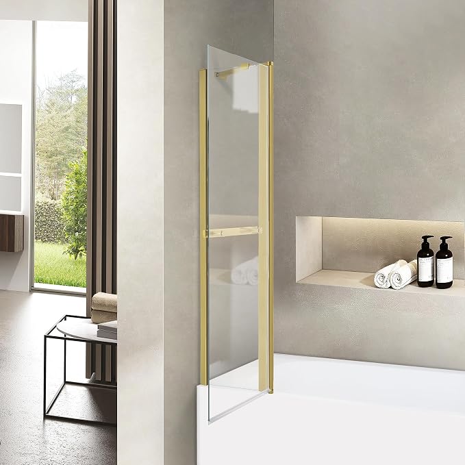 Bathroom Pivot Tub Glass Door 36" W*55" H, Folding Bathtub Shower Door Screen - Image 6