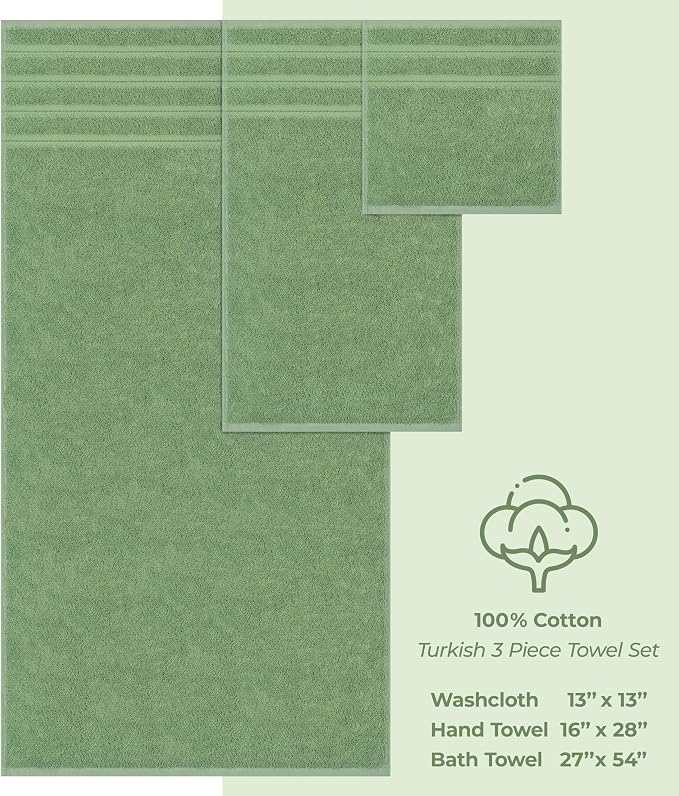 American Soft Linen Premium 3 Piece Towel Set, 1 Bath Towel 1 Hand Towel 1 - Image 5