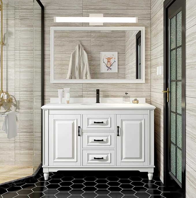 Bathroom Vanity Light Brushed Nickel Square LED 24 inch 14W 4000K Natural White - Image 6