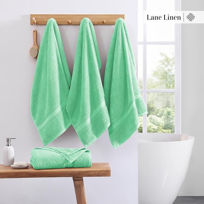 LANE LINEN 100% Cotton Bath Towels Set of 4 - Image 3