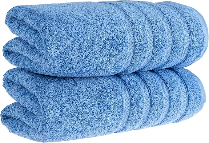 HALLEY Turkish 2 Pack Premium Bath Towels 650 GSM Highly Absorbent Super Soft - Image 2