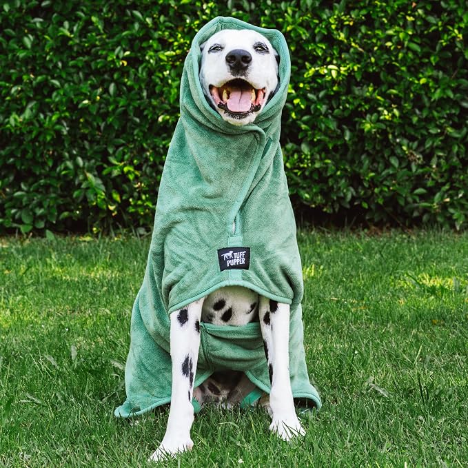 Tuff Pupper Fast Drying Dog Bath Robe | 800 GSM Plush Dog Towel - Image 8