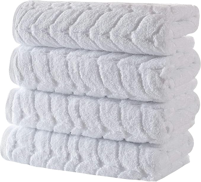 Turkish Cotton Ultra-Soft Plush Absorbent Quick Dry Bathroom Towel Set by BagnoMilanoLuxurySoftness
