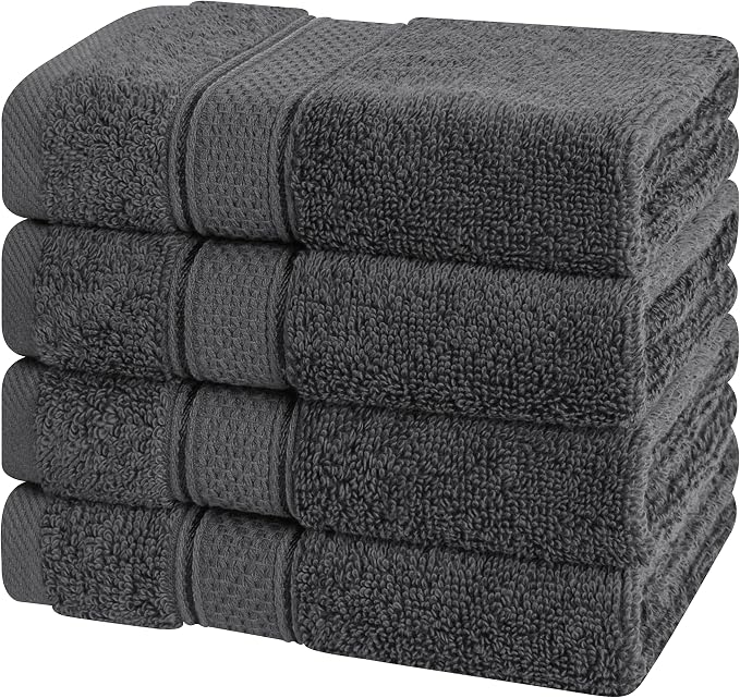 American Soft Linen Salem Washcloth Sets, 4 Piece Luxury 600 GSM 100% Cotton - Image 5