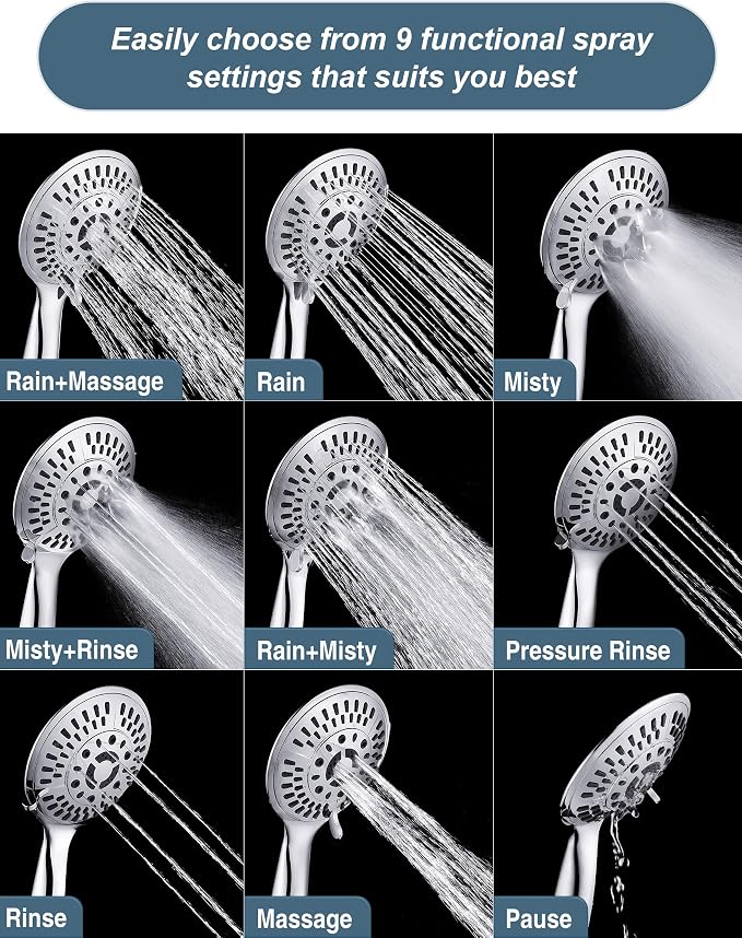 BRIGHT SHOWERS Shower Faucet Set, Shower System - Image 5