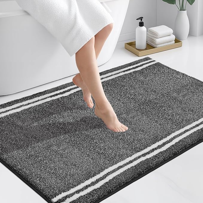 PURRUGS Bathroom Rug Non-Slip Machine Washable 30" x 46", Super Absorbent and by PURRUGS