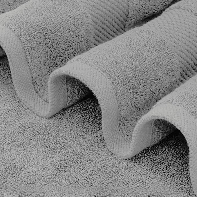 Delara 100% Organic Cotton Towels 650 GSM Plush Feather Touch Quick Dry Hand - Image 3