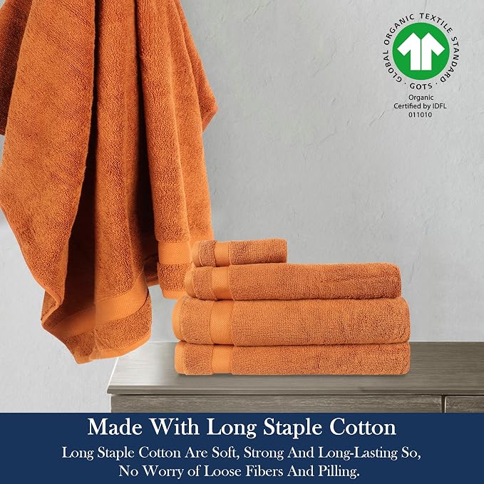 Delara Organic Cotton Luxuriously Plush Bath Towel 20 Piece Set|GOTS & Oeko-TEX - Image 3