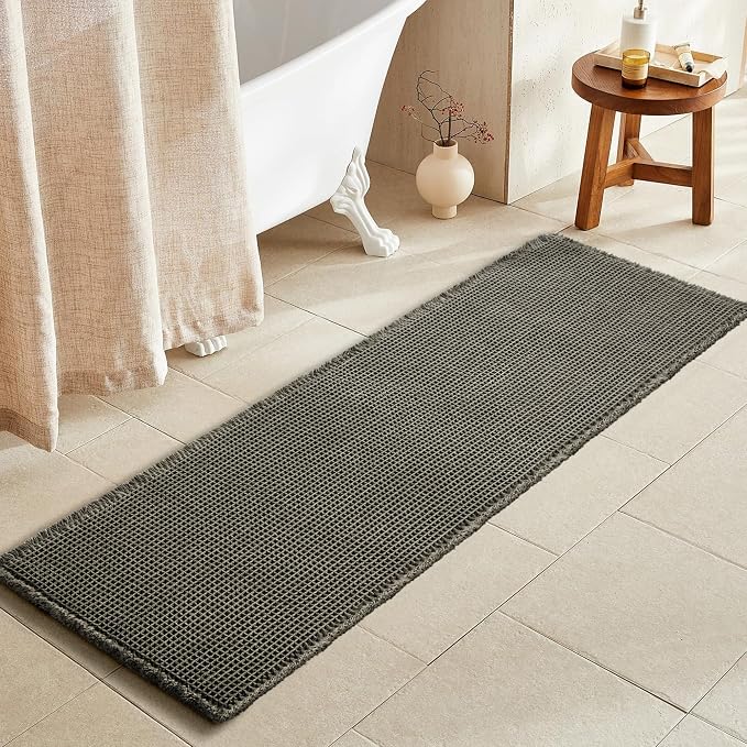 GRANNY SAYS Waffle Bathroom Runner Rugs 71" x 24" Non Slip Washable, Extra Soft - Image 5