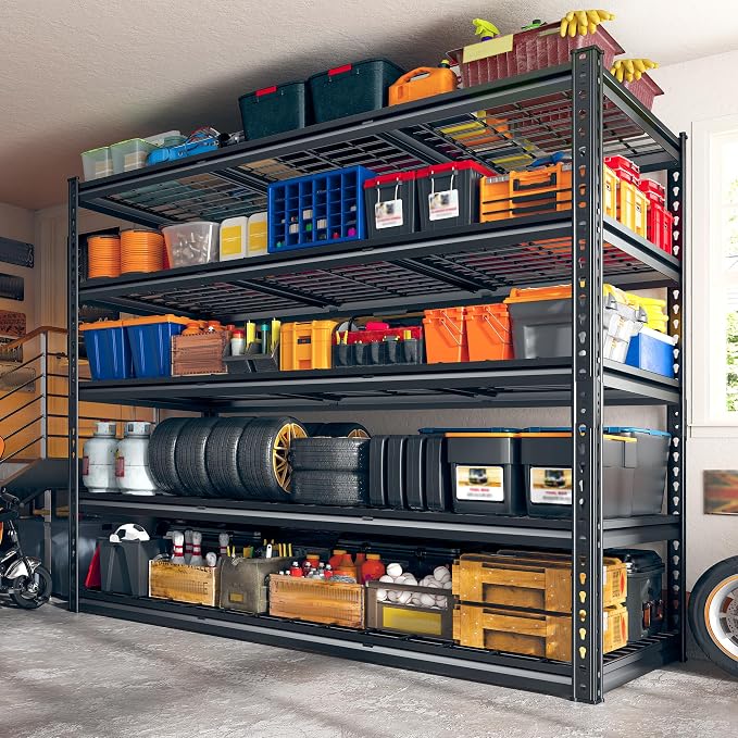 REIBII 55" W Garage Shelving, Heavy Duty Storage Shelves Load 3000LBS, 5 Tier - Image 7